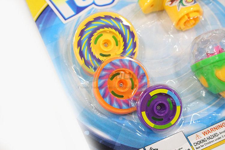 Promotional Wholesale Kids Plastic Flash Space Gyro Spinning Top Peg-Top