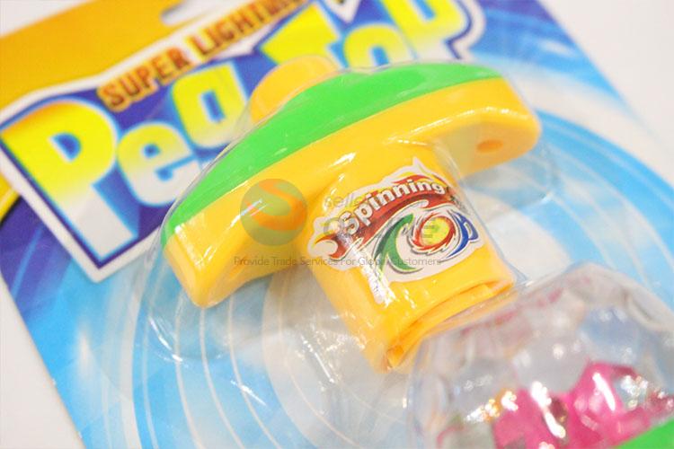 New Arrival Kids Plastic Flash Space Gyro Spinning Top Peg-Top