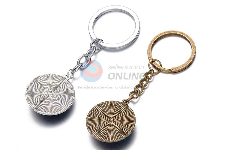 Simple Style Round Alloy Keychain Key Ring