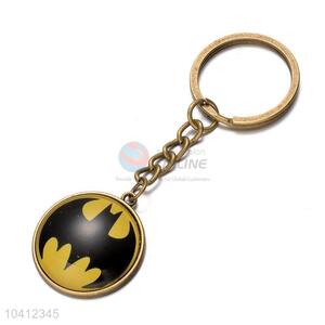 Wholesale Bat Pattern Round Alloy Keychain Key Ring