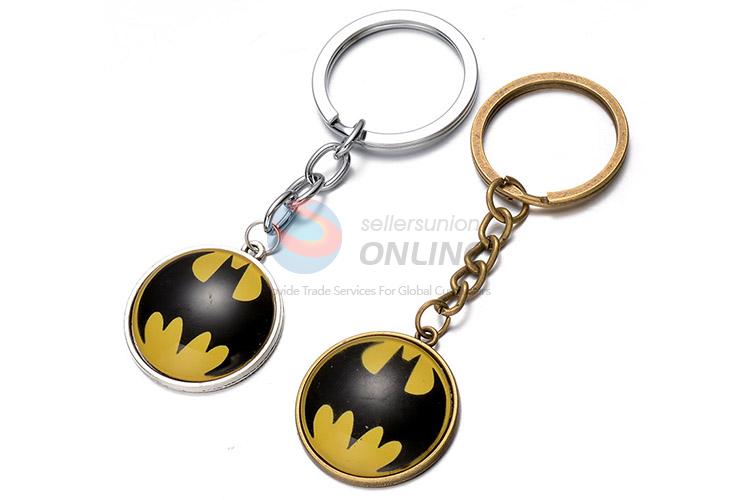 Wholesale Bat Pattern Round Alloy Keychain Key Ring