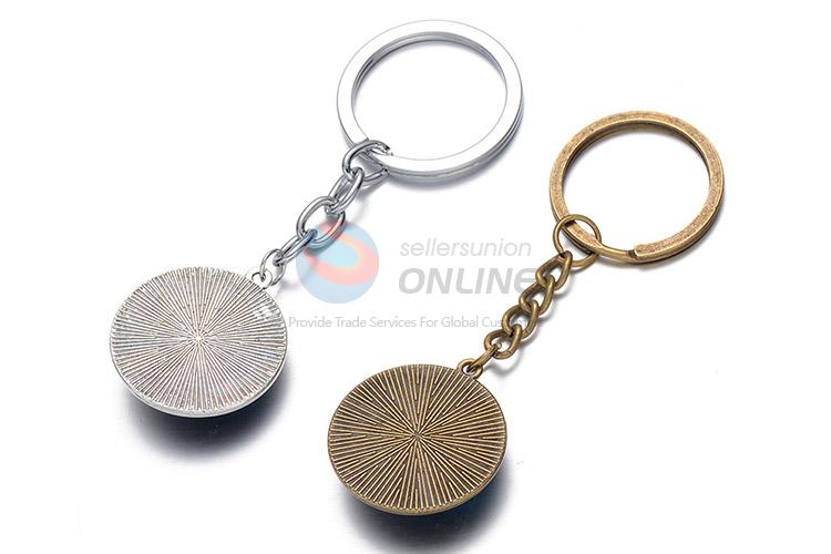 Wholesale Bat Pattern Round Alloy Keychain Key Ring