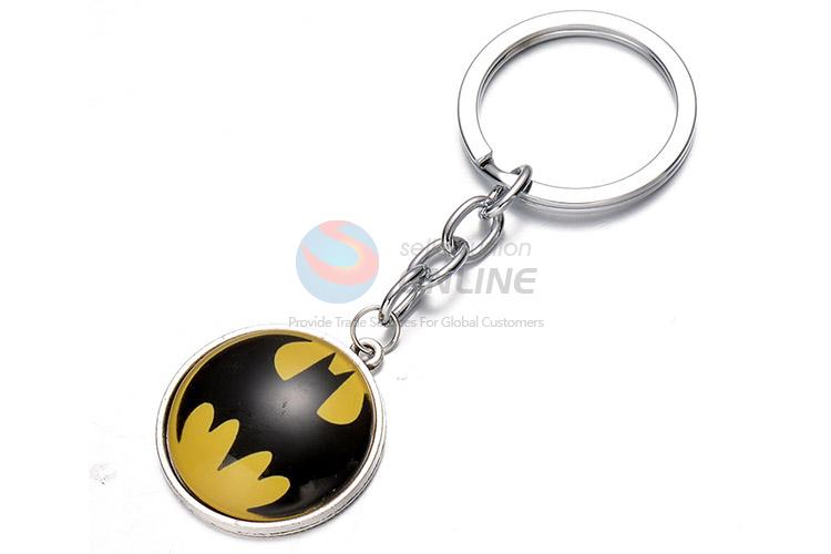 Wholesale Bat Pattern Round Alloy Keychain Key Ring