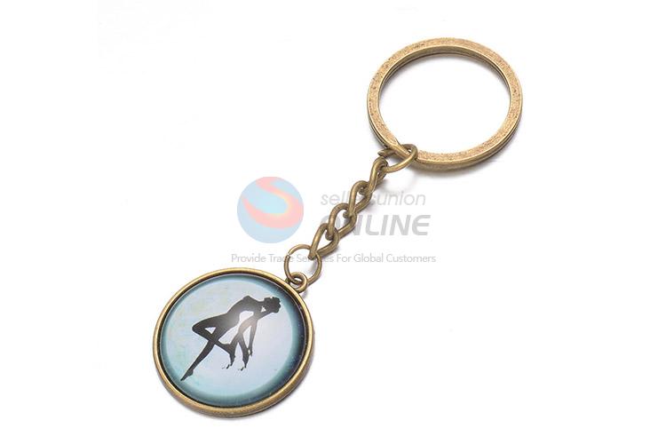 Cool Sailor Moon Pattern Round Alloy Keychain Key Ring