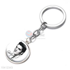 Simple Style Round Alloy Keychain Key Ring