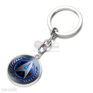 Fashion 25Mm Round Pendant Alloy Key Chain Key Ring