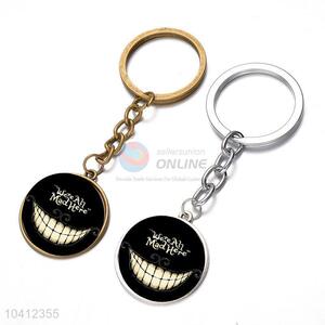 Creative Printing Round Pendant Alloy Key Chain