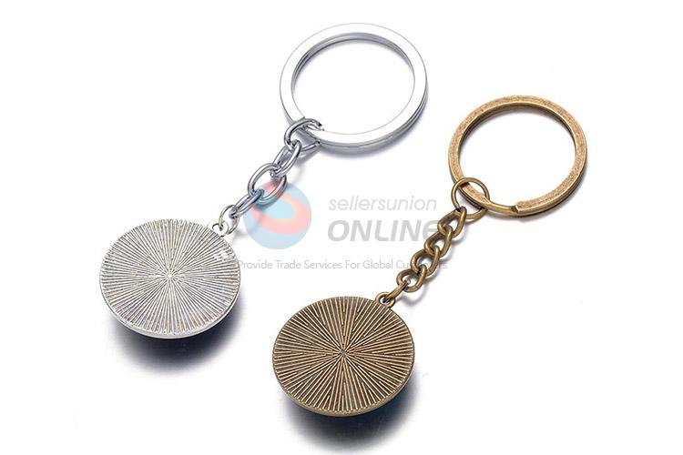 Good Sale Round Pendant Alloy Keychain Key Ring