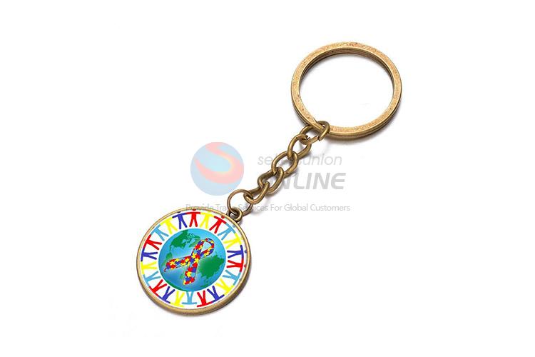 Good Quality World Map Pattern Alloy Key Ring