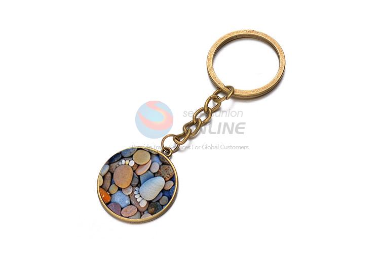 Custom Beautiful Stone Pattern Keychain Key Ring