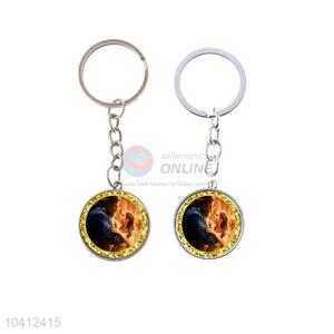 Beautiful Printing Alloy Key Chain Fashion Key Ring