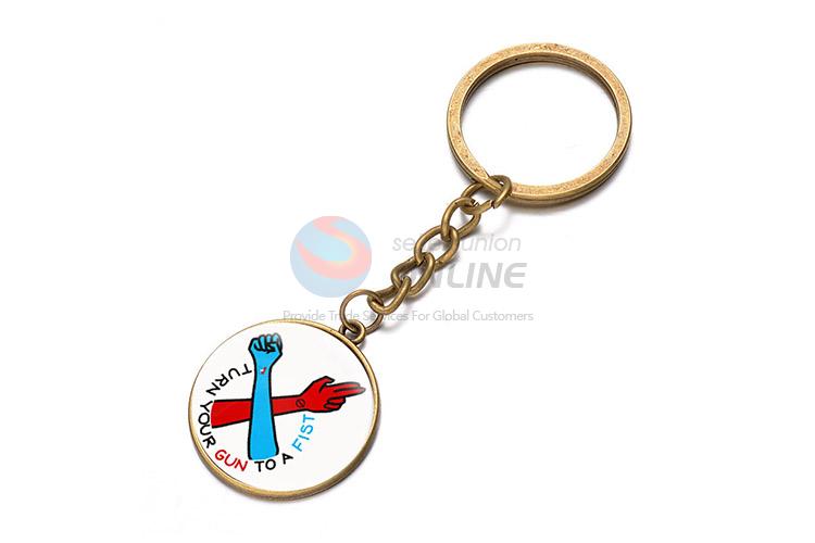 Wholesale Color Printing Alloy Key Ring Fashion Keychain