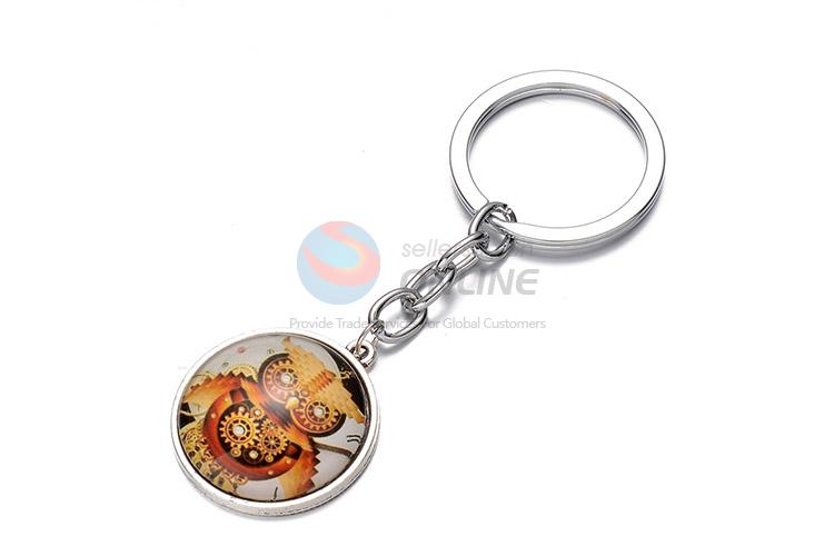 Custom Colorful Owl Pattern Alloy Key Chain Key Ring