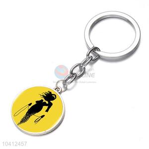 Creative Printing Round Key Chain Cheap Key Ring