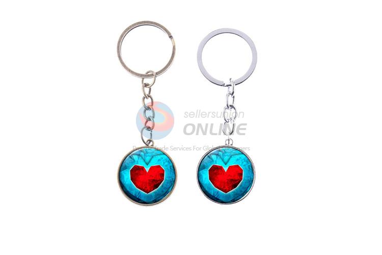 Lovely Design Alloy Keychain Heart Shape Key Ring