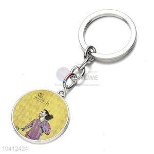 Custom Sports Star Pattern Alloy Key Chain Key Ring