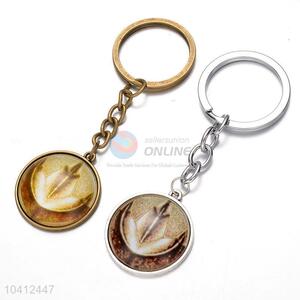 Cool Printing Round Alloy Keychain Fashion Key Ring