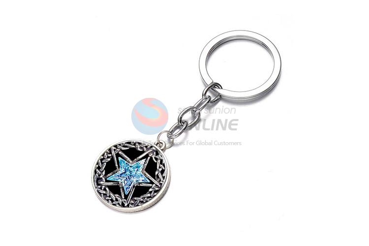 Cool Design Star Pattern Alloy Keychain Key Ring