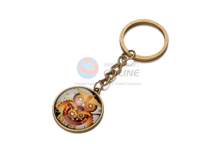 Custom Colorful Owl Pattern Alloy Key Chain Key Ring