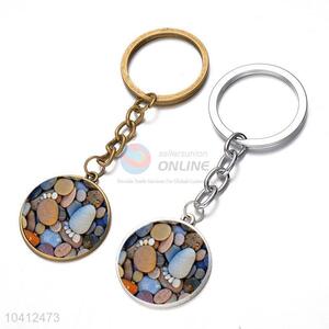 Custom Beautiful Stone Pattern Keychain Key Ring