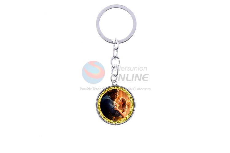 Beautiful Printing Alloy Key Chain Fashion Key Ring