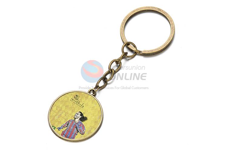 Custom Sports Star Pattern Alloy Key Chain Key Ring