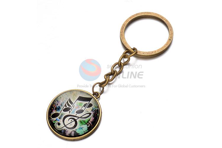 Fashion Musical Note Pattern Alloy Key Chain Key Ring