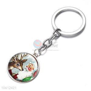 Custom Santa Claus Pattern Keychain Key Ring