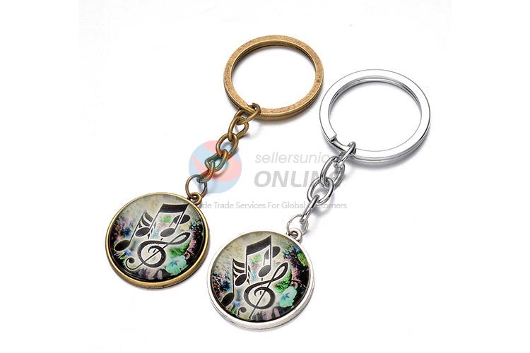 Fashion Musical Note Pattern Alloy Key Chain Key Ring