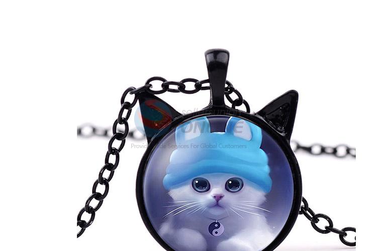 Cute Printing Cat Pattern Alloy Sweater Chain