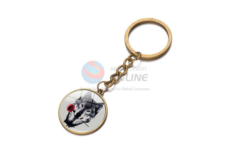 New Design Wolf Pattern Alloy Key Chain