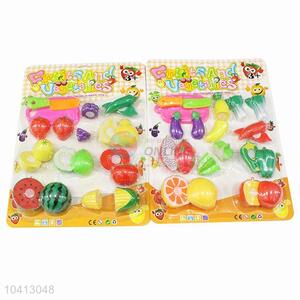 Hot Sale Artificial Plastic Fruits and Vegetables Pretend Cutting Playing Games