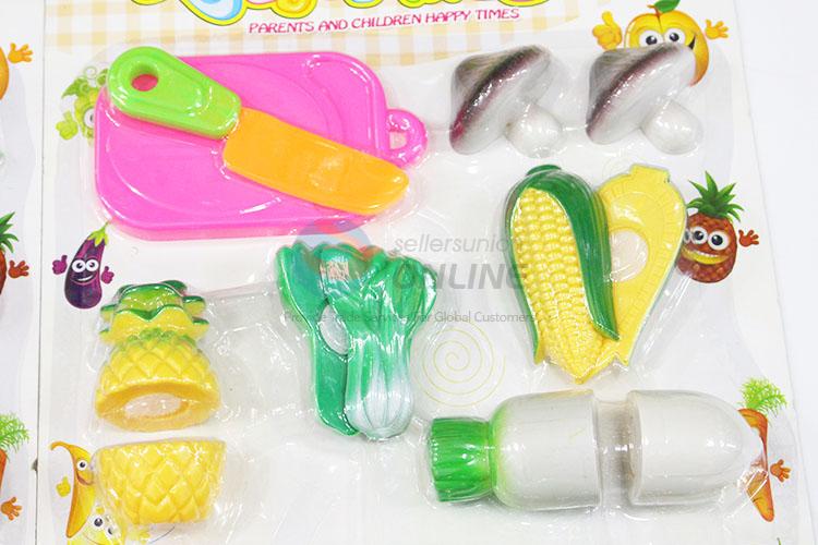 Promotional Gift Artificial Plastic Fruits and Vegetables Pretend Cutting Playing Games