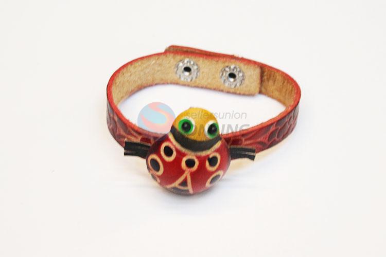 Ladybird Leather Bracelet/Fashion Jewelry