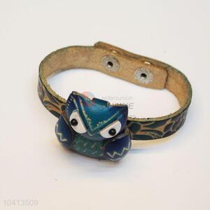 Owl Leather Bracelet/Fashion Jewelry