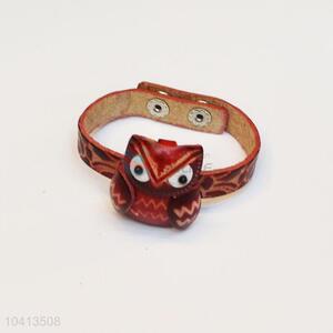 Owl Leather Bracelet/Fashion Jewelry