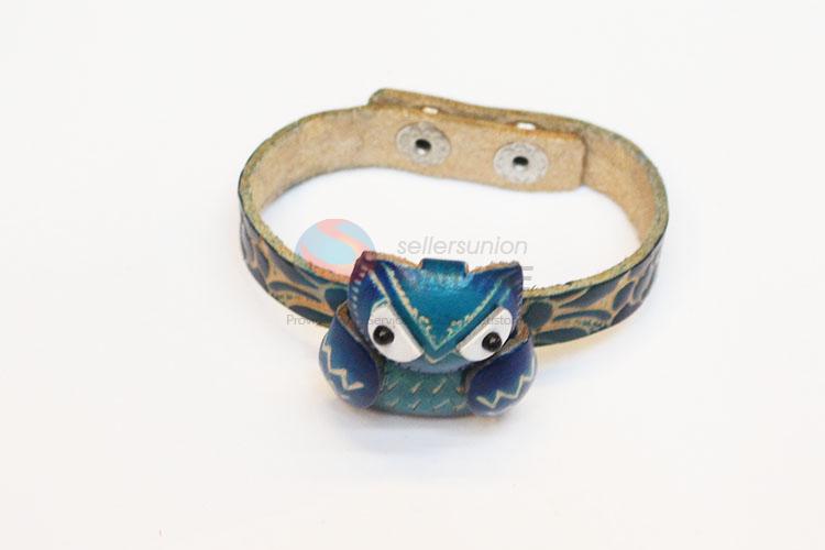 Owl Leather Bracelet/Fashion Jewelry