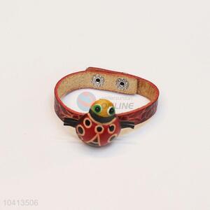 Ladybird Leather Bracelet/Fashion Jewelry