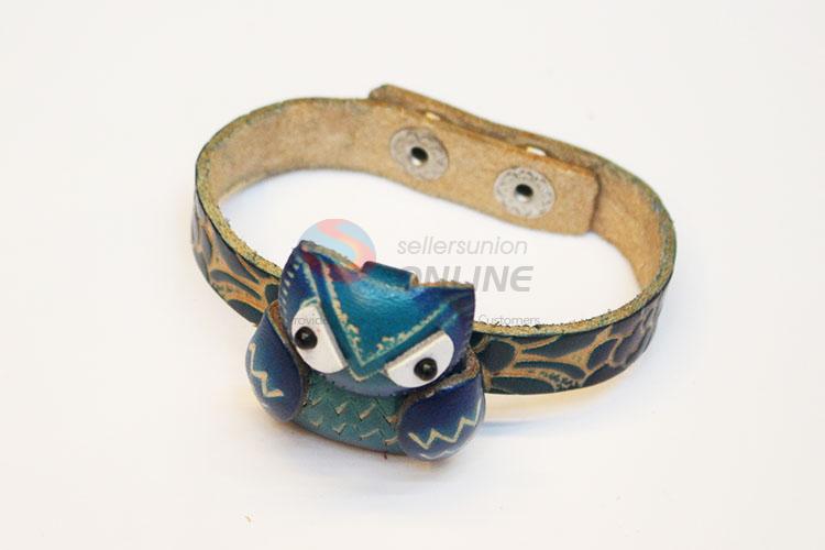 Owl Leather Bracelet/Fashion Jewelry