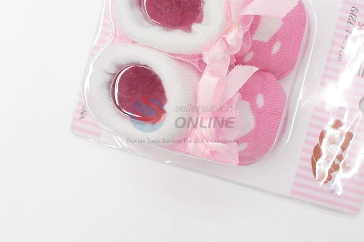 3D Bowknot Head Cotton Kids Baby Sock