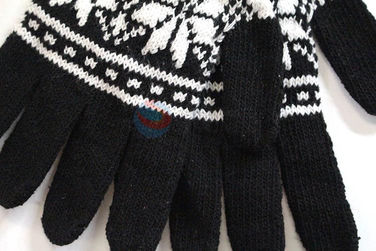 Factory promotional customized warm knitted gloves for adults