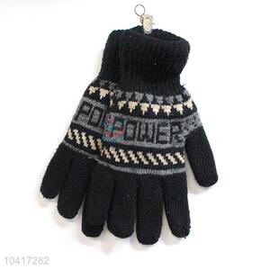 Recent design popular warm knitted gloves for adults