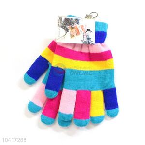 Customized cheap newest warm knitted gloves for adults