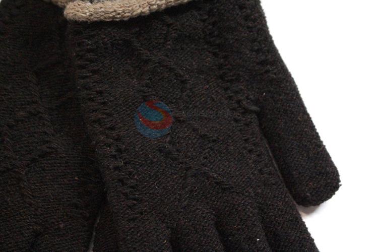 Factory supply cheap warm knitted gloves for adults