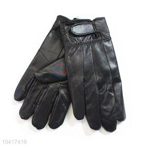 High quality promotional men genuine leater warm gloves