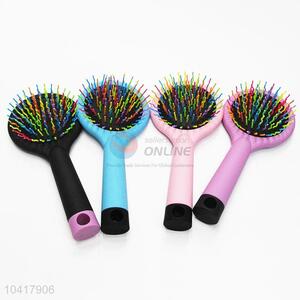 Round Shaped PP Massage Comb Hair Comb with Mirror