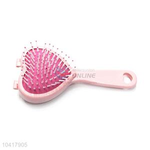 Heart Shaped Cosmetic Comb Hair Makeup Comb with Mirror