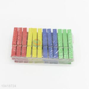 Exquisite Wholesale 24pcs/set Laundry Clothes Pins Color Hanging Pegs Clips