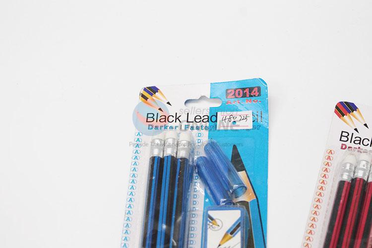 Black Lead Pencil Eraser Sharpener Set