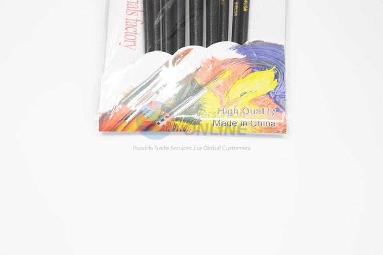 Student Black Handle Nylon Art Paintbrush Set